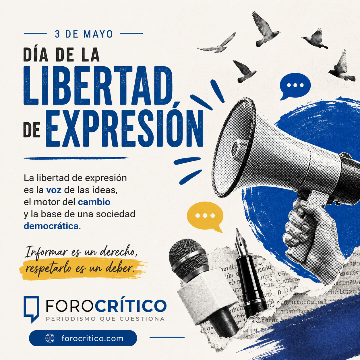 Feliz día de la libertad de Expresión.